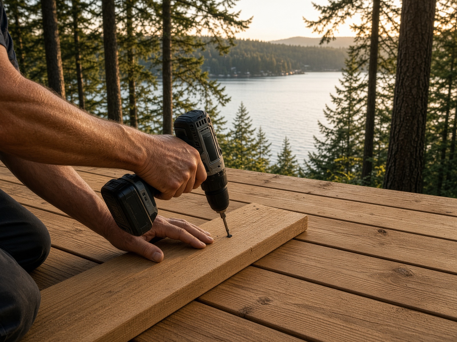 Deck board repair on the Eastside