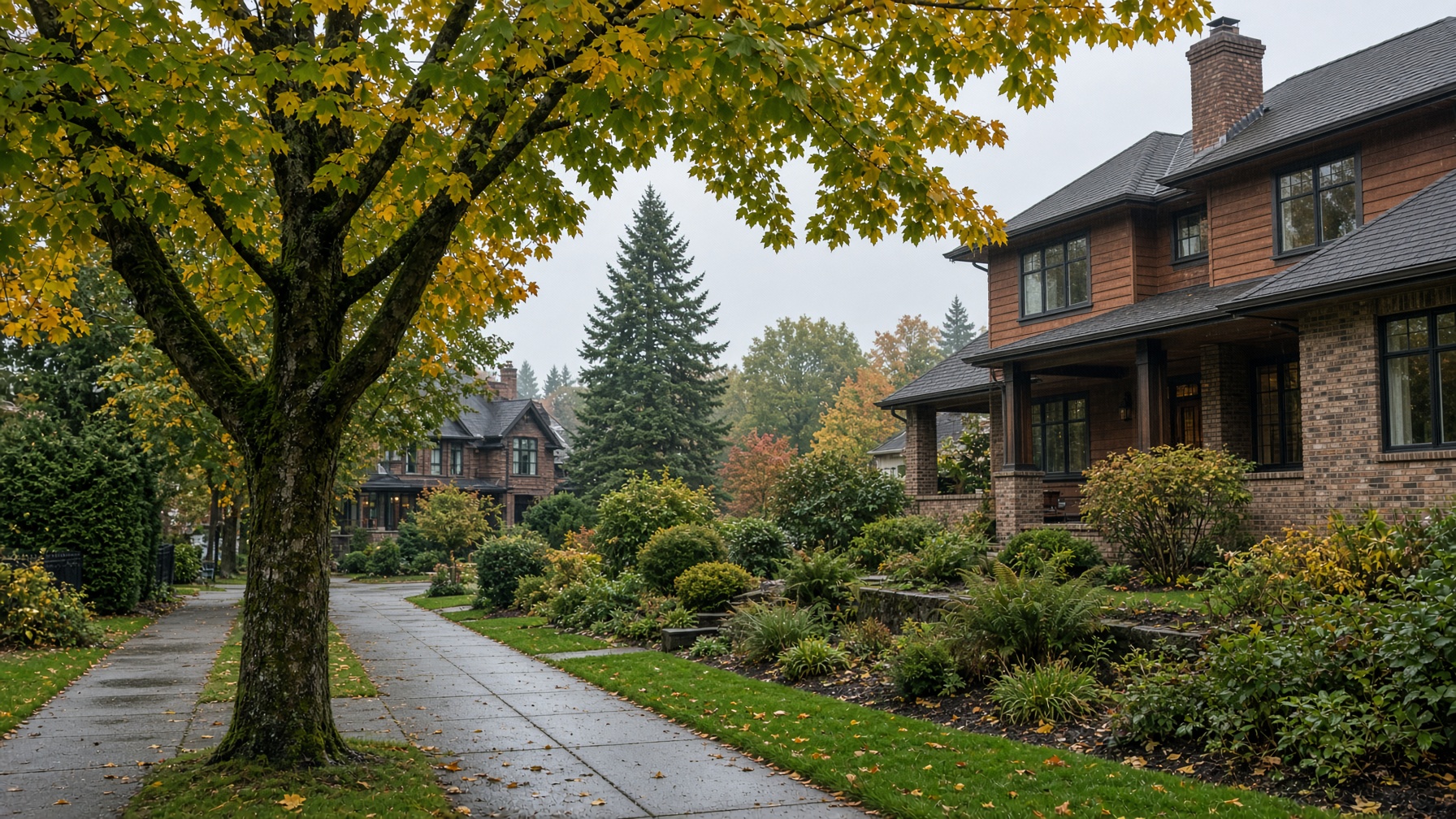 Kirkland neighborhood street near Lake Washington