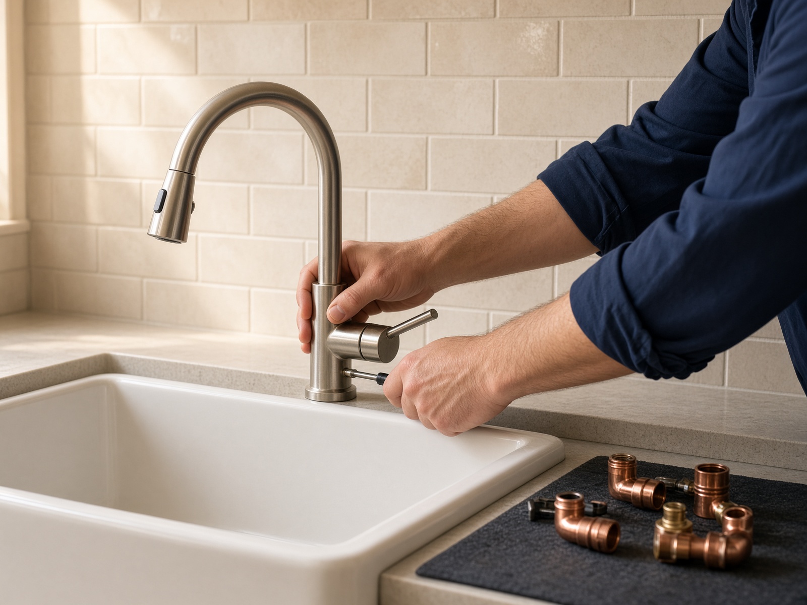 Plumbing fixes by a Kirkland handyman